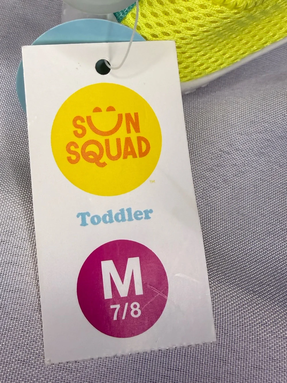 Toddler Water Shoes - Bright Yellow Mesh Easy Velcro Slip-On Shoes M 7/8 NWT